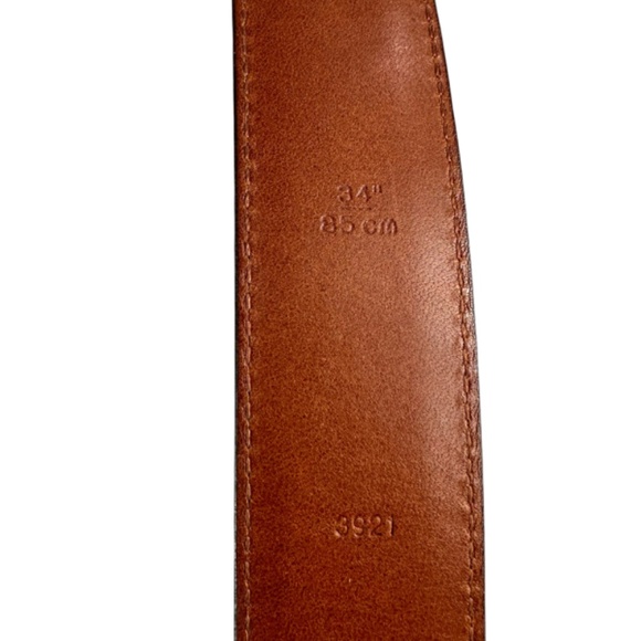 Vintage COACH 3921 Brown Polished Cowhide Leather Belt Size 34/85 Unisex Belt